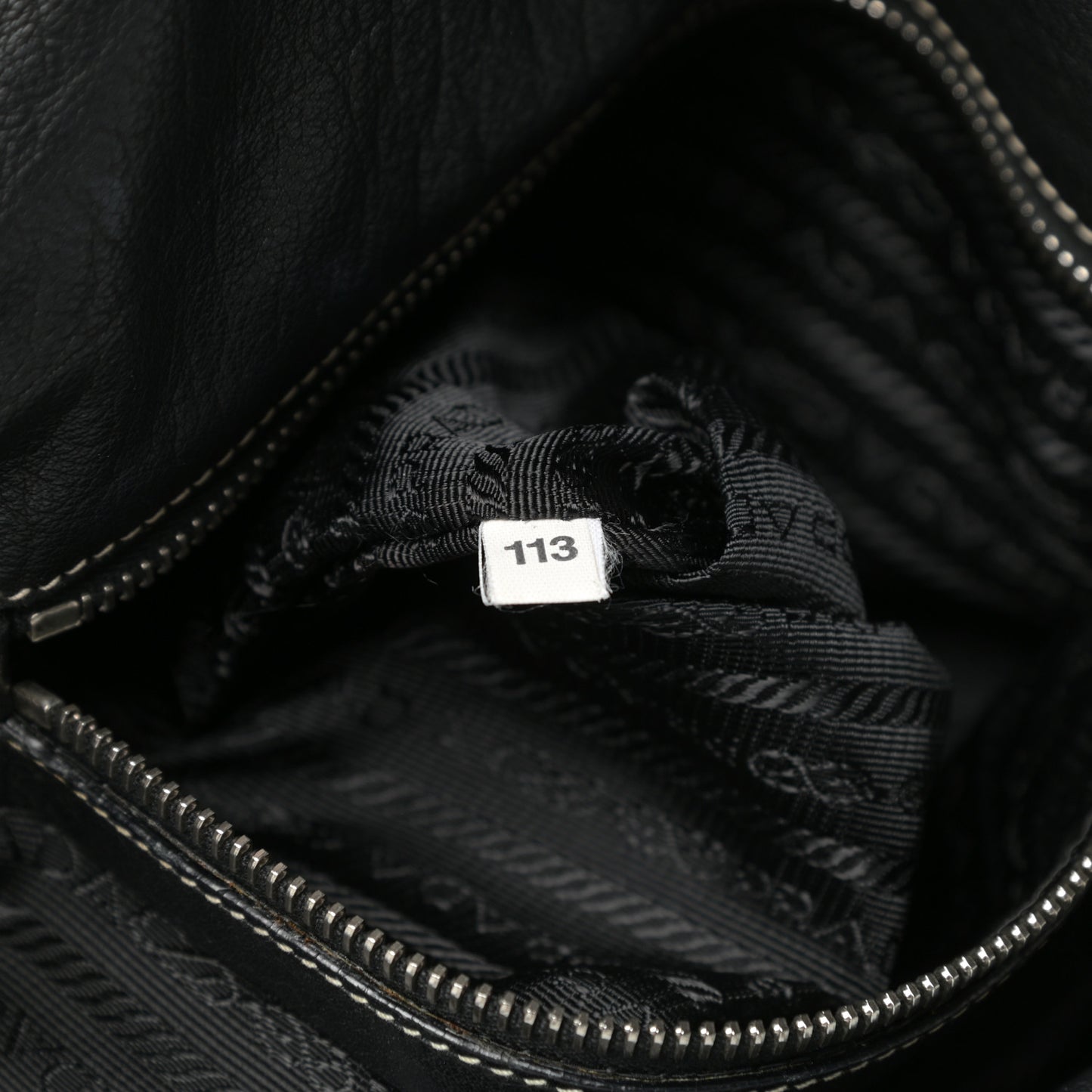 Tessuto Nylon Vitello Foldover Pushlock Satchel Black