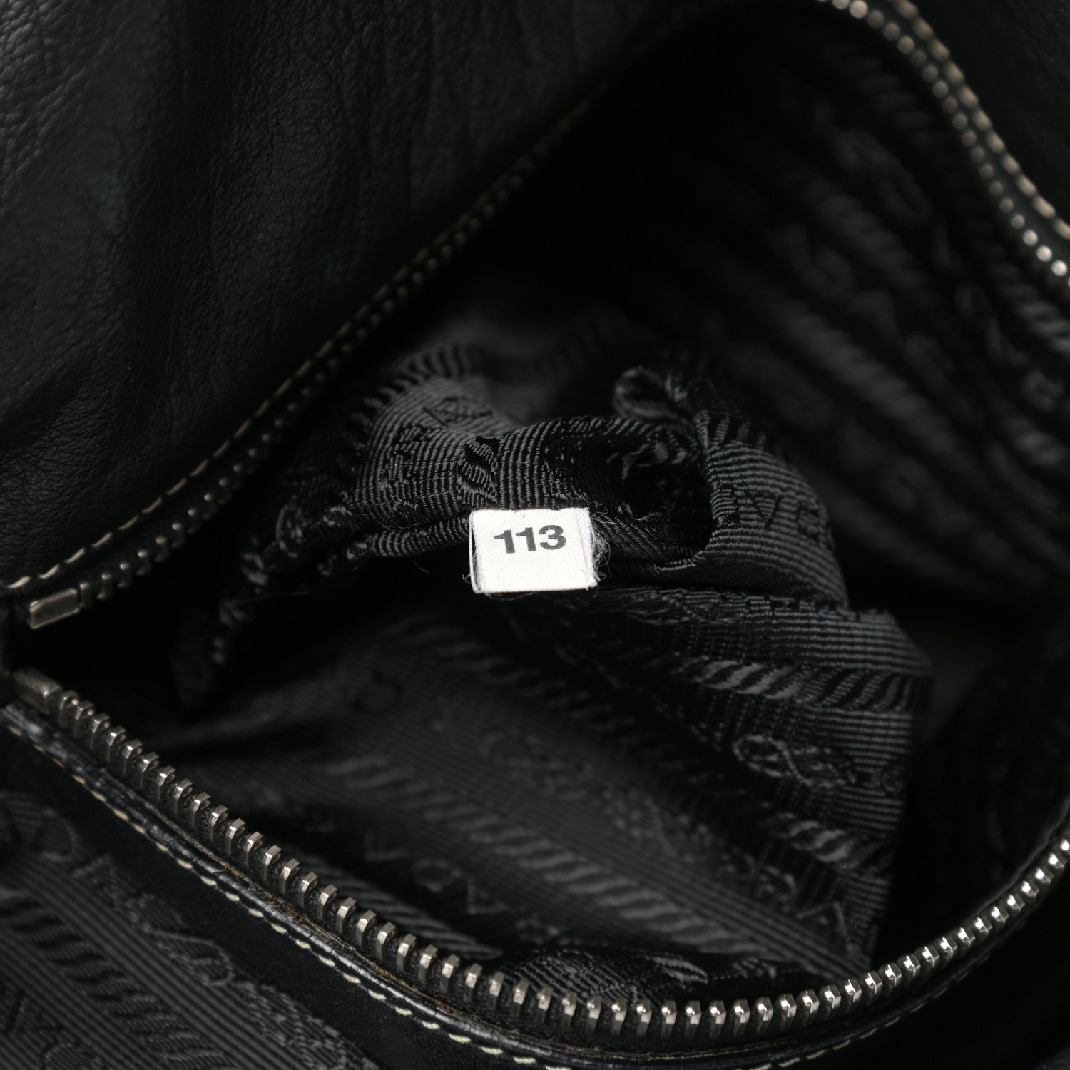 Prada Tessuto Nylon Vitello Foldover Pushlock Satchel Black 7 of 13