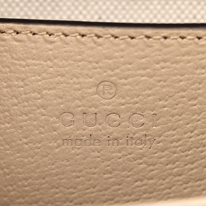 Gucci GG Supreme Monogram Textured Dollar Calfskin Web Small Ophidia Chain Shoulder Bag Beige Mystic White Oatmeal 6 of 11