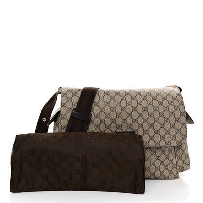 Gucci GG Plus Monogram Messenger Diaper Bag Dark Brown 3 of 13