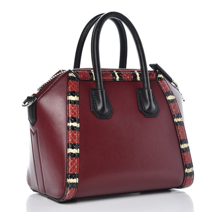 Givenchy Smooth Calfskin Ayers Mini Bi-Color Antigona Wine Black 3 of 8