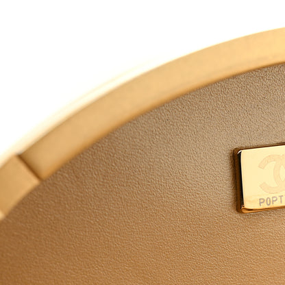 Chanel Lambskin Round Clutch With Chain White 7 of 11