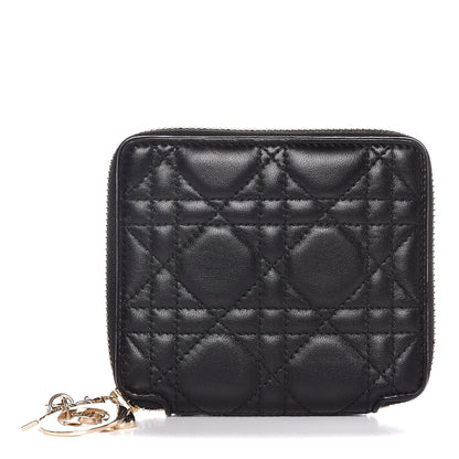 Christian Dior Lambskin Cannage Lady Dior Medium Wallet Black 1 of 6