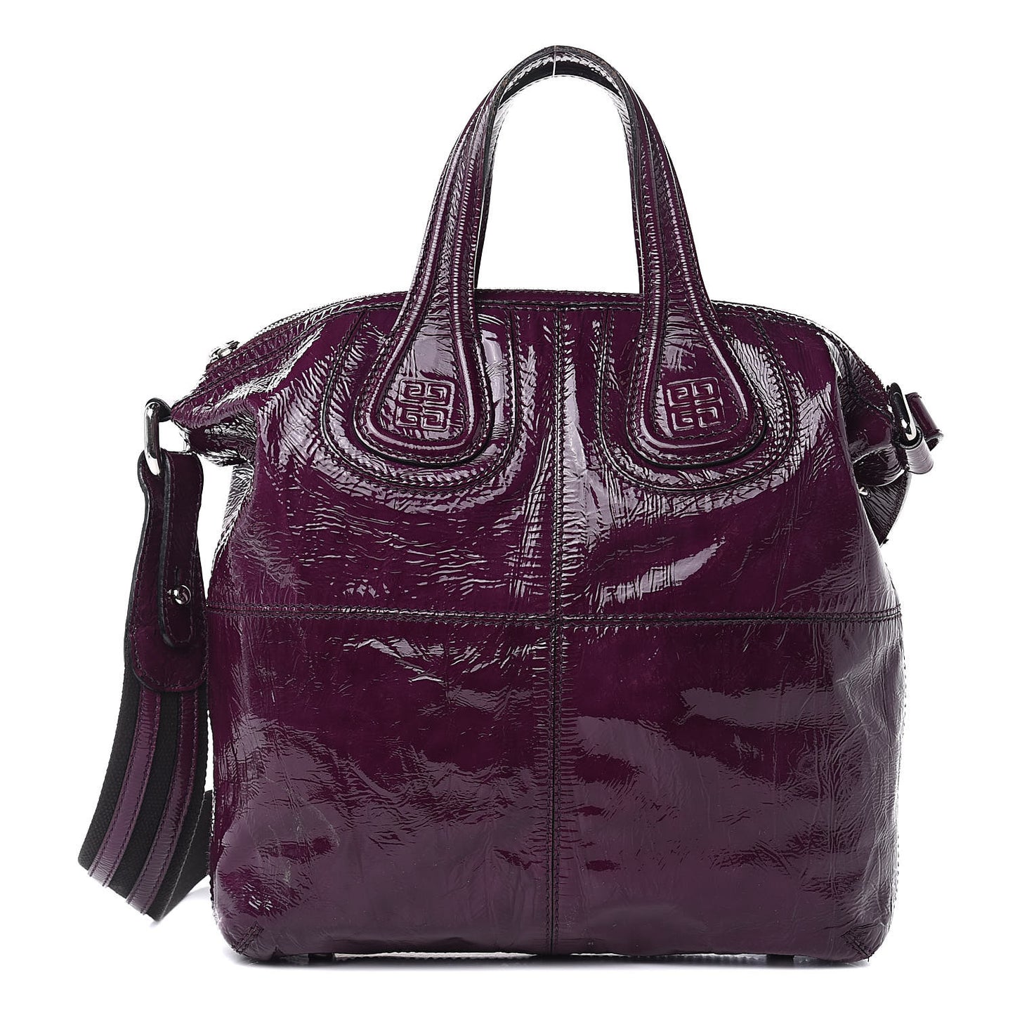 Crinkled Patent Calfskin Medium Nightingale Purple