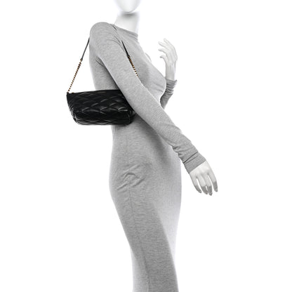 Saint Laurent Lambskin Quilted Gaby Zipped Shoulder Bag Black 2 of 10