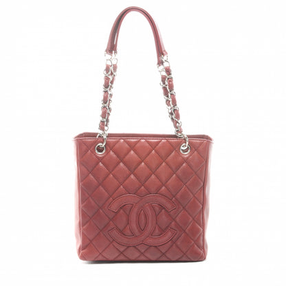 Chanel Caviar Petit Shopping Tote PST Red 1 of 8