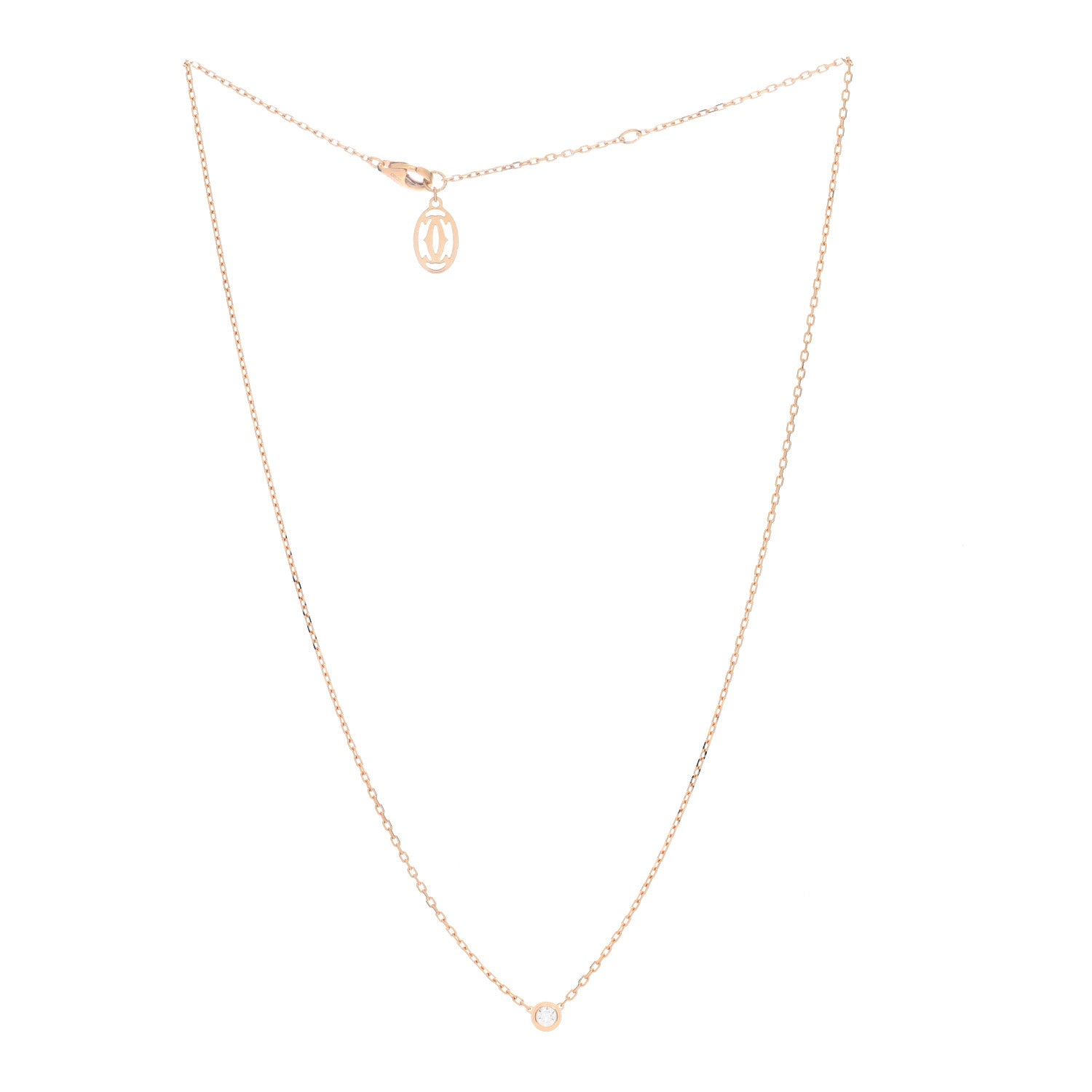Cartier 18K Pink Gold Diamond SM D'Amour Pendant Necklace 3 of 5