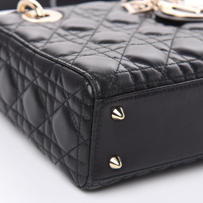 Christian Dior Lambskin Cannage Small Lucky Badges My Lady Dior Black 7 of 11
