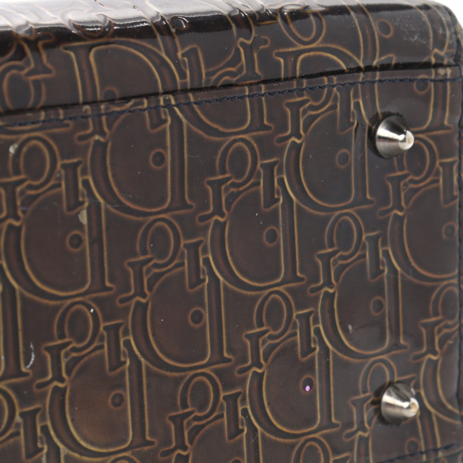Christian Dior Patent Ultimate Medium Lady Dior Brown 14 of 17