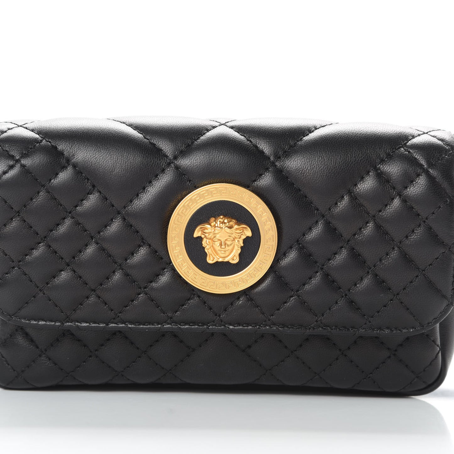 Nappa Barocco Quilted Vanitas Medea Belt Bag Black