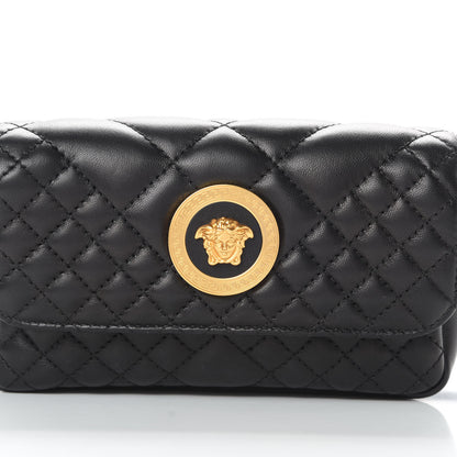 Versace Nappa Barocco Quilted Vanitas Medea Belt Bag Black 7 of 13