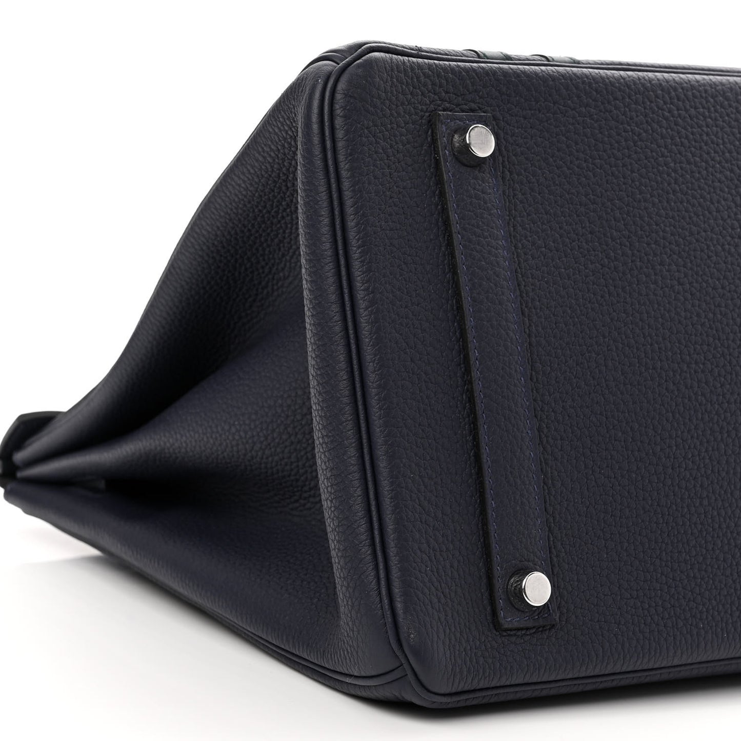 Togo Swift Officier Birkin 35 Bleu Nuit Vert Cypress