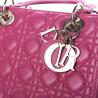 Christian Dior Lambskin Cannage Medium Lady Dior Pink 13 of 14