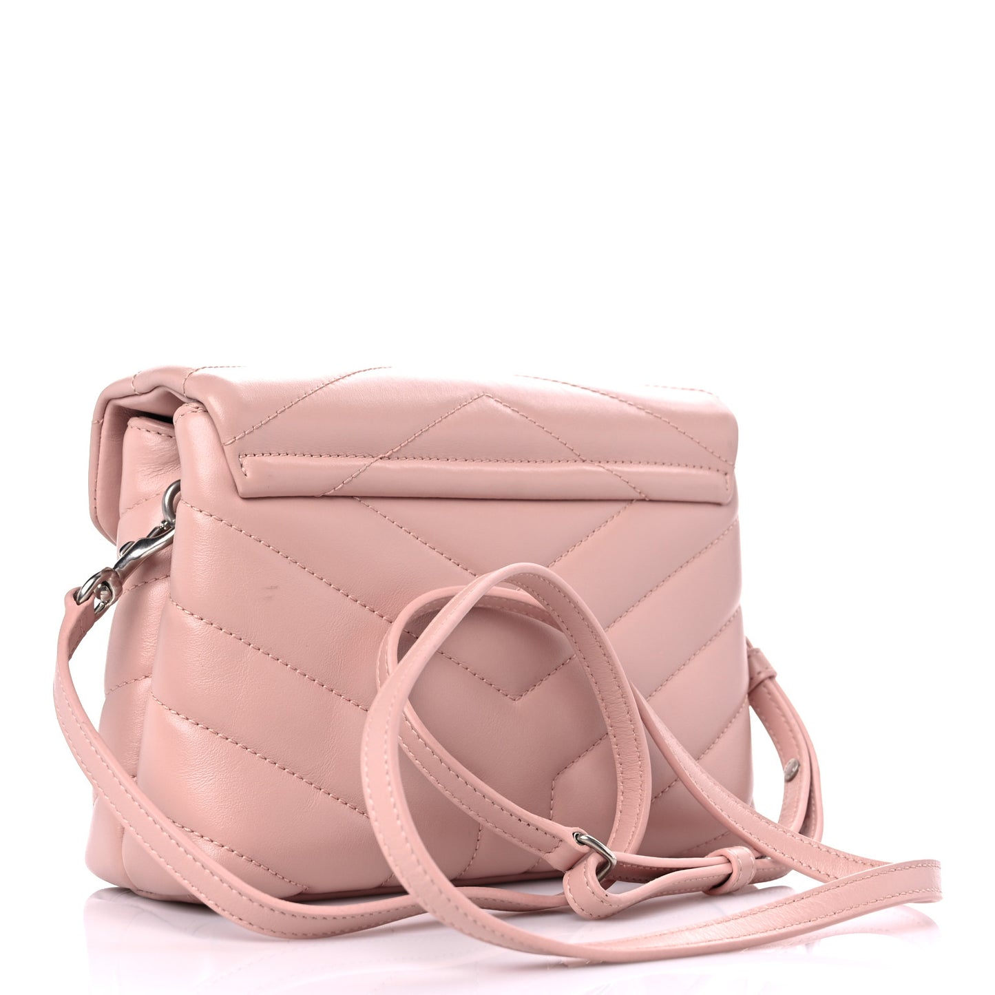 Calfskin Y Quilted Monogram Toy Loulou Chain Satchel Pale Pink