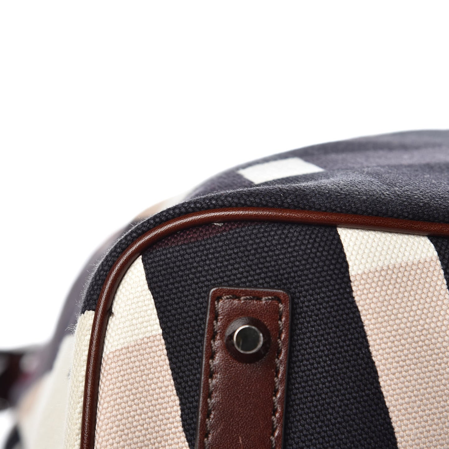 Canvas Check Bucket Bag Multicolor