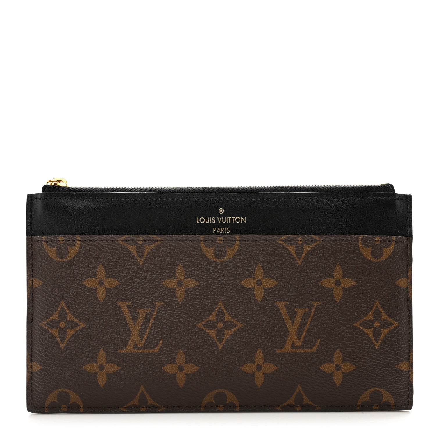 Louis Vuitton Monogram Slim Purse Black 1 of 7