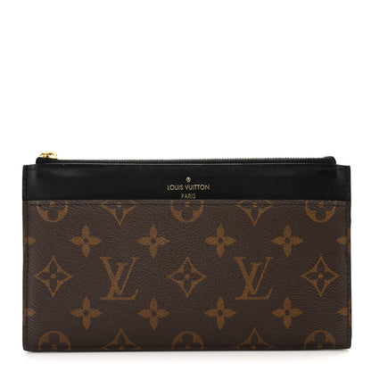 Louis Vuitton Monogram Slim Purse Black 1 of 7