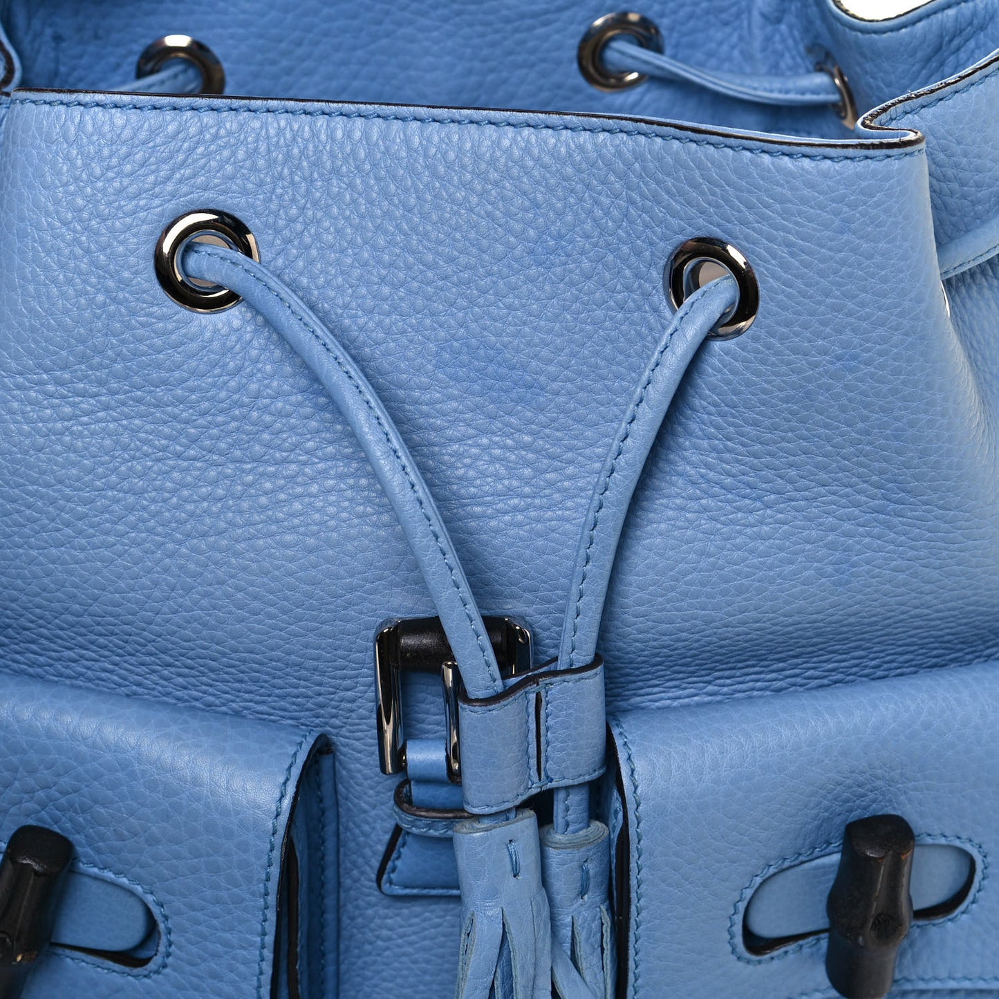 Cellarius Calfskin Medium Bamboo Backpack Mineral Blue