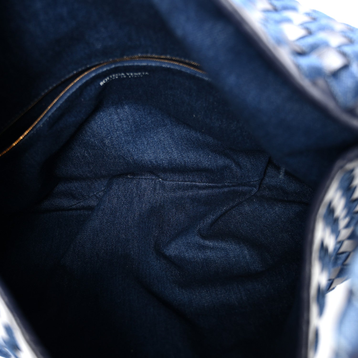 Bottega Veneta Denim Calfskin Intrecciato Large Hop Abyss Indigo 5 of 10