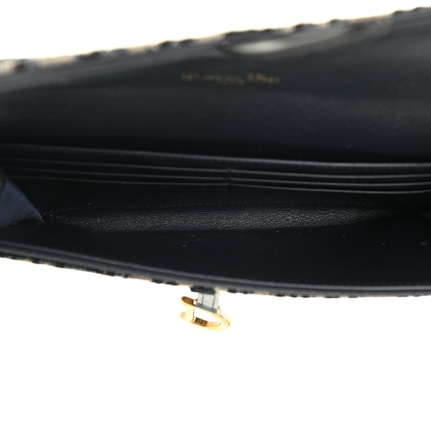 Oblique Saddle Chain Long Wallet Blue