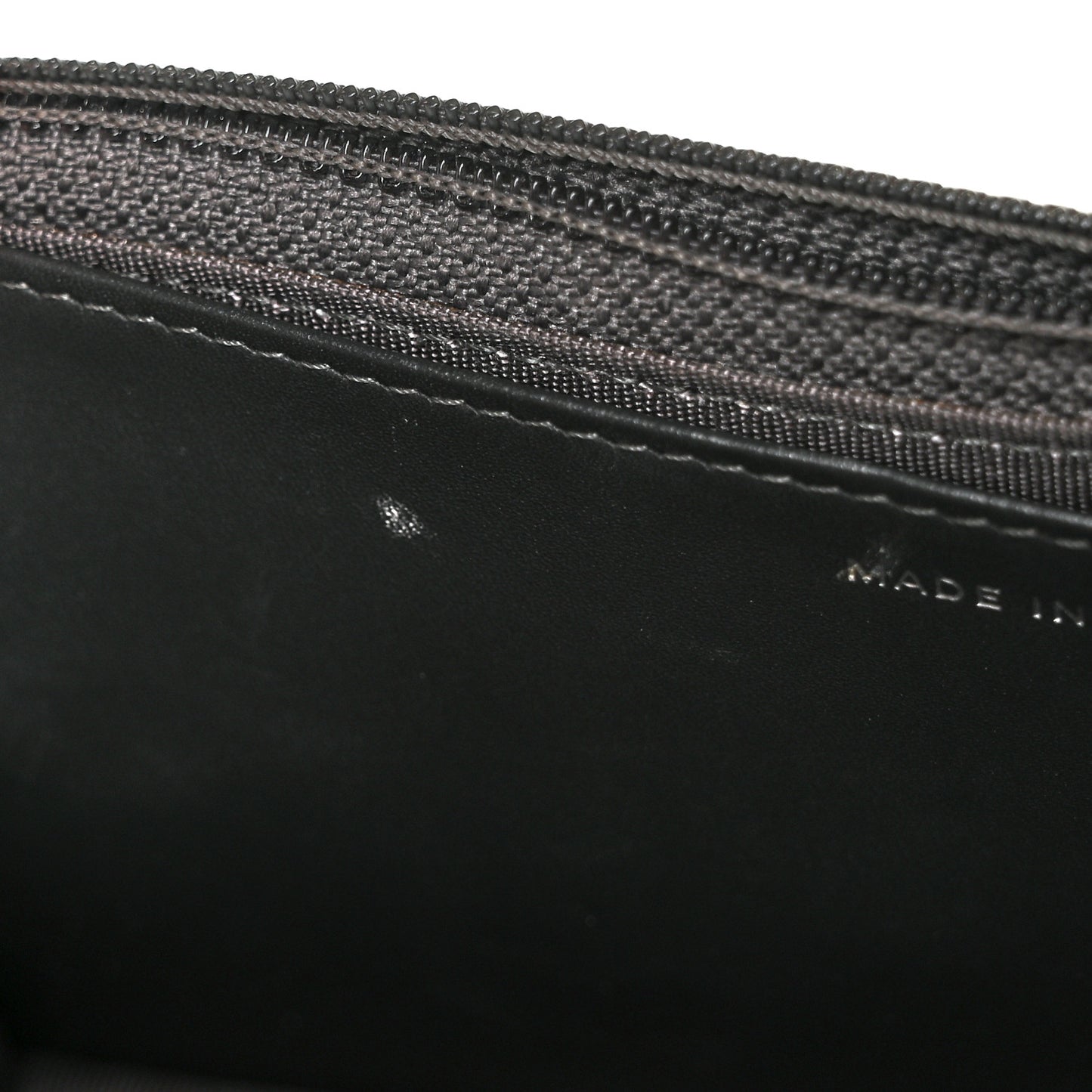 Patent Quilted Wallet On Chain WOC Dark Grey