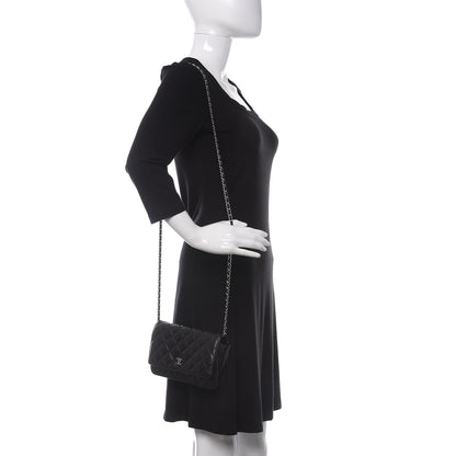 Chanel Lambskin Quilted Wallet On Chain WOC Black 2 of 11