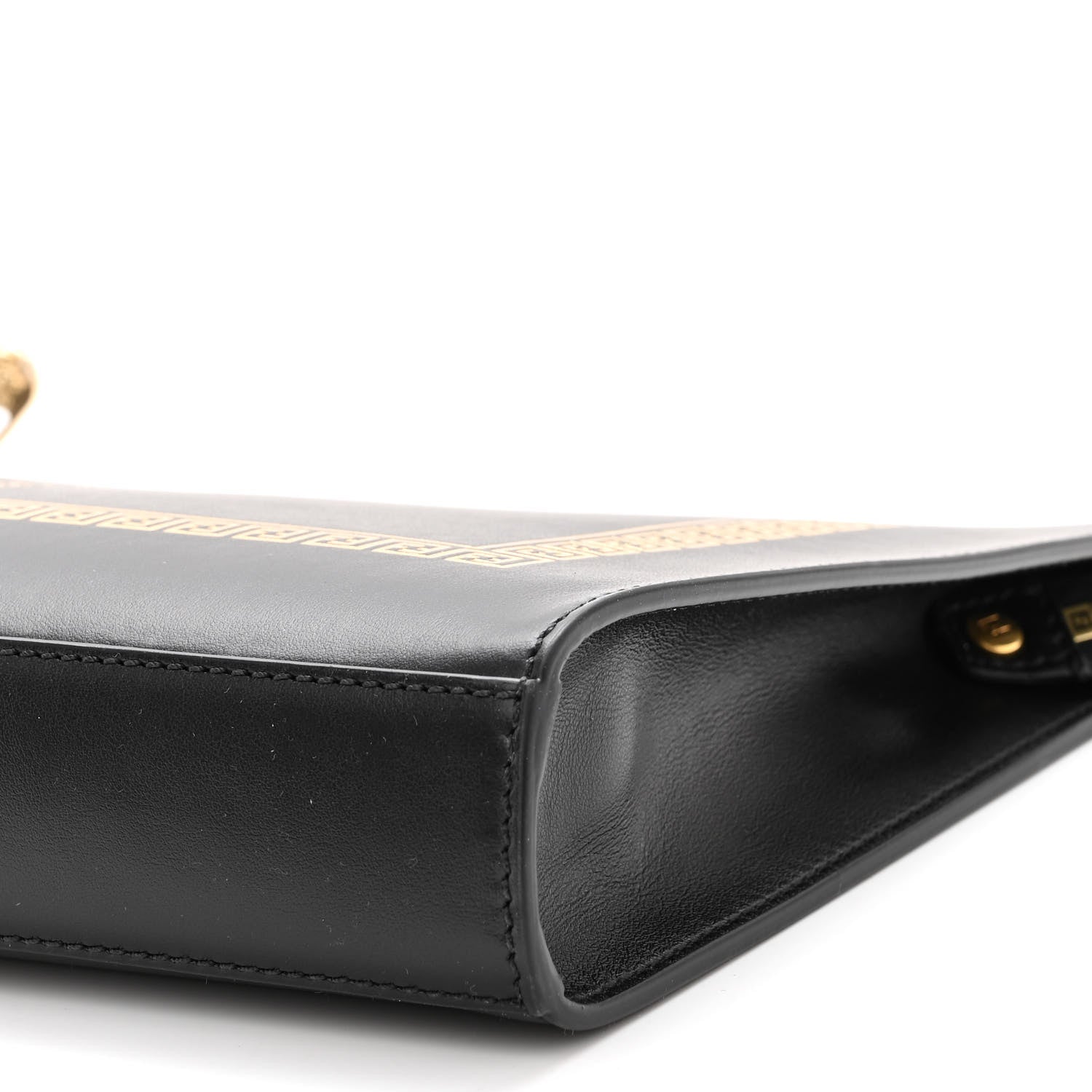 Fendi X VERSACE Vitello Grace Fendace FF Baroque Logo Large Flat Pouch Black 9 of 9