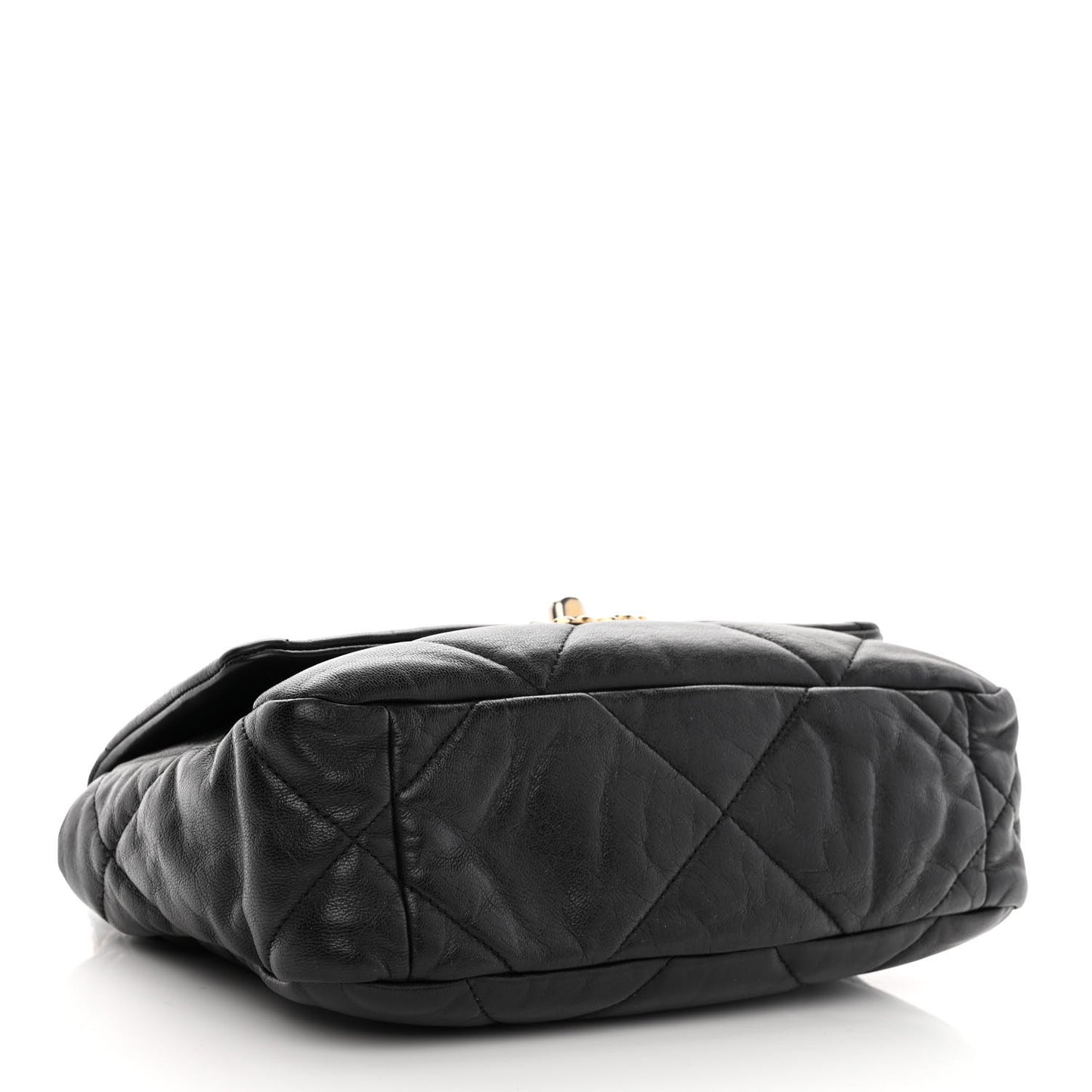 Goatskin Quilted Medium Chanel 19 Flap Black