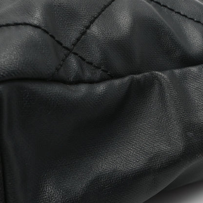 Chanel Coated Canvas Quilted Small Paris Biarritz Tote Black 11 of 12