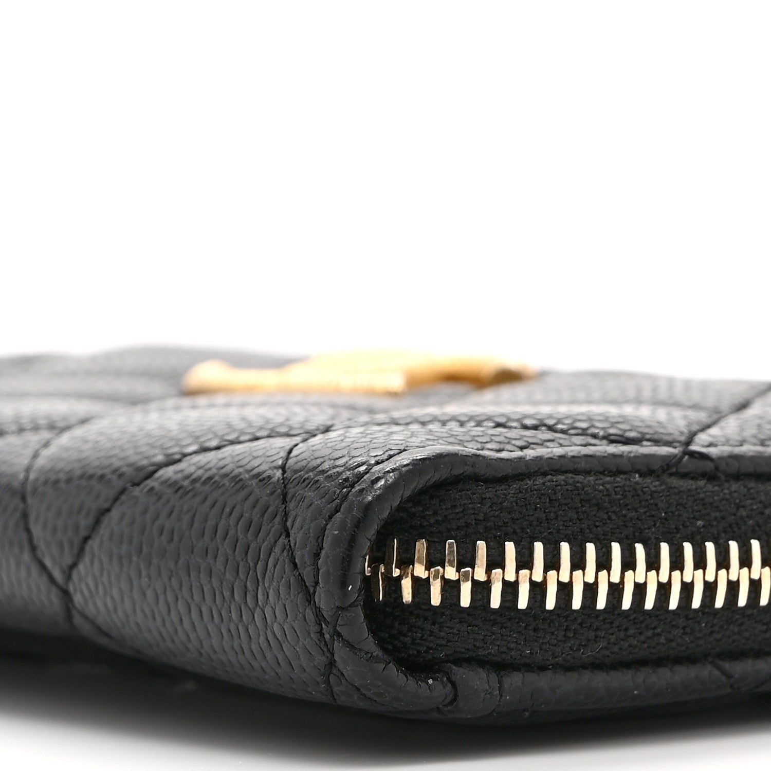 Chanel Caviar Quilted CC Zip Around Card Holder Black 10 of 10