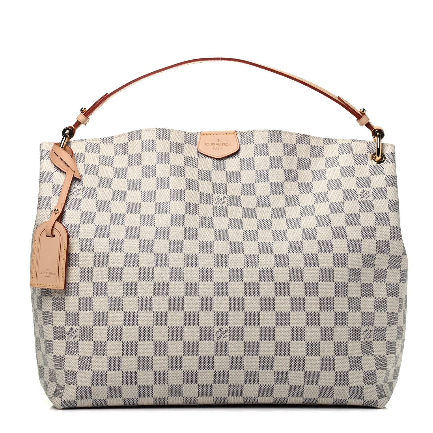 Louis Vuitton Damier Azur Graceful MM Rose Ballerine 1 of 8