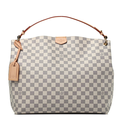 Louis Vuitton Damier Azur Graceful MM Rose Ballerine 1 of 8