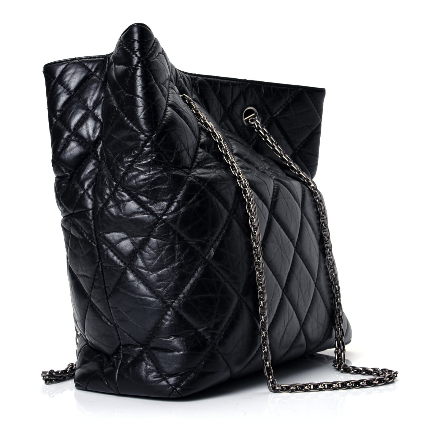 Aged Calfskin Quilted Reissue 2.55 Tote Black