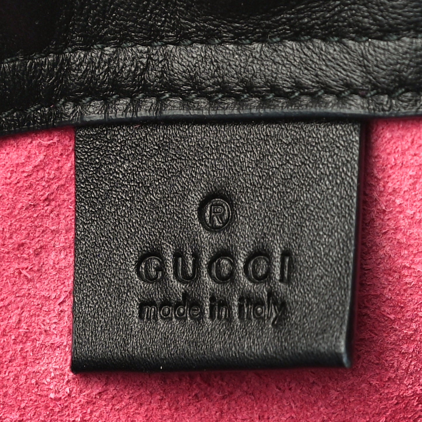 Grained Calfskin Logo Drawstring Backpack Box Pink Green Black