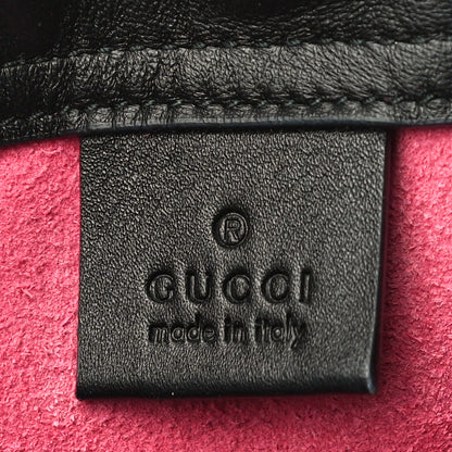 Gucci Grained Calfskin Logo Drawstring Backpack Box Pink Green Black 7 of 11