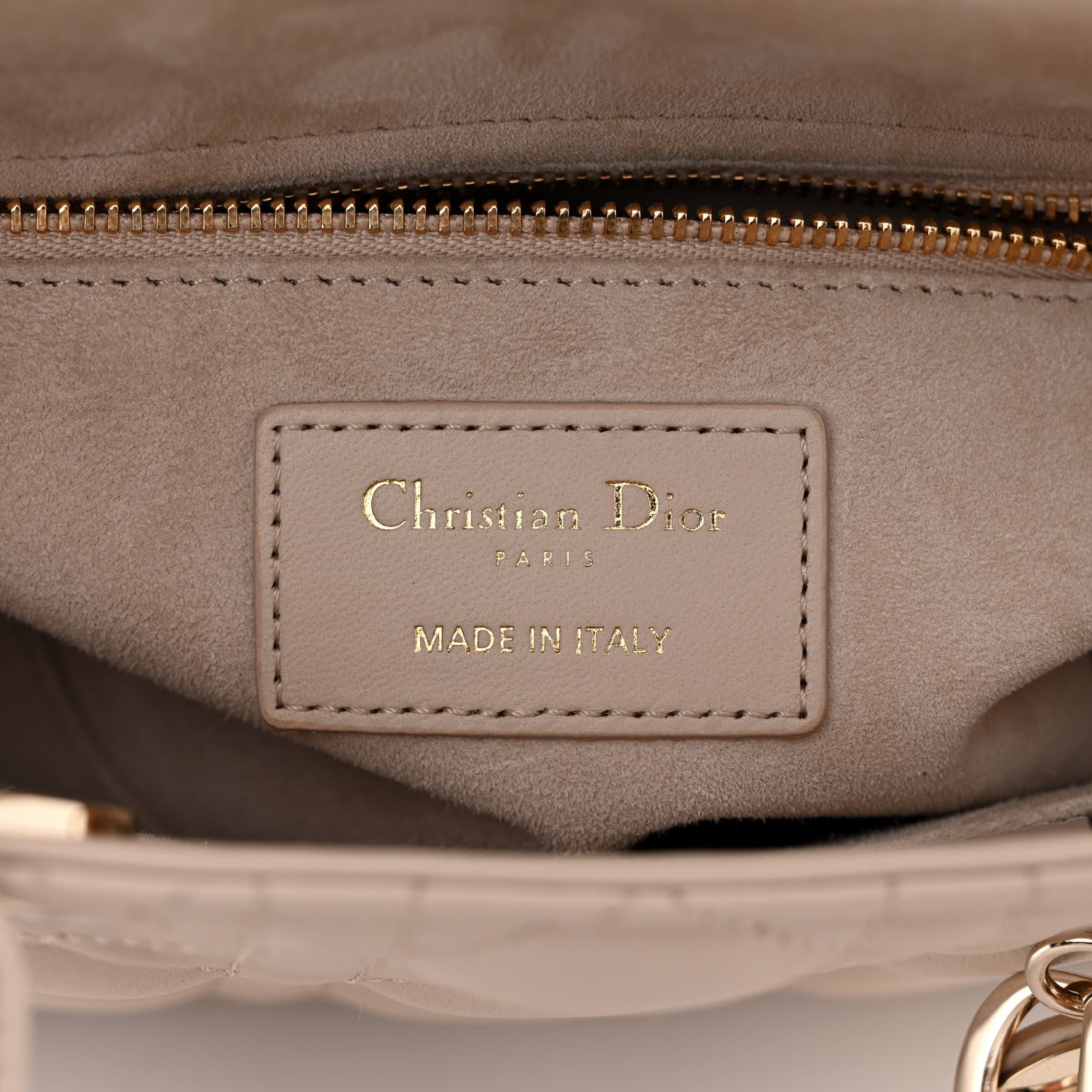 Christian Dior Lambskin Cannage Small My ABCDior Lady Dior Beige 6 of 12