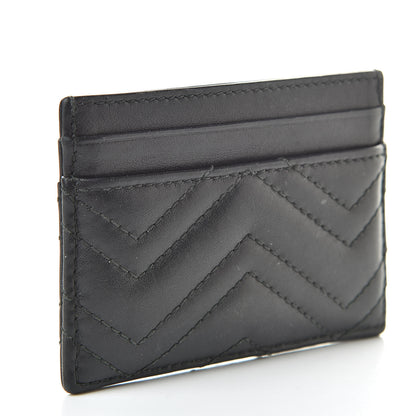 Gucci Calfskin Matelasse GG Marmont Card Holder Black 3 of 7