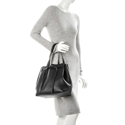 Celine Soft Grained Calfskin Small Belt Cabas Phantom Black 2 of 7
