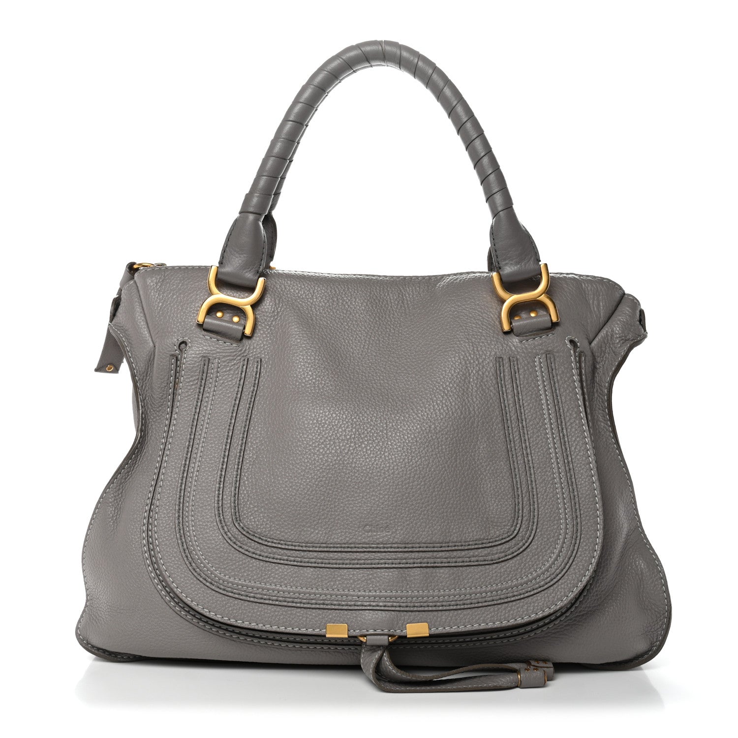 Chloe Calfskin Large Marcie Satchel Cashmere Grey 1 of 12