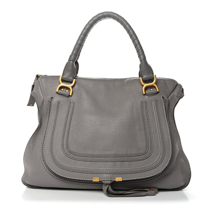 Chloe Calfskin Large Marcie Satchel Cashmere Grey 1 of 12
