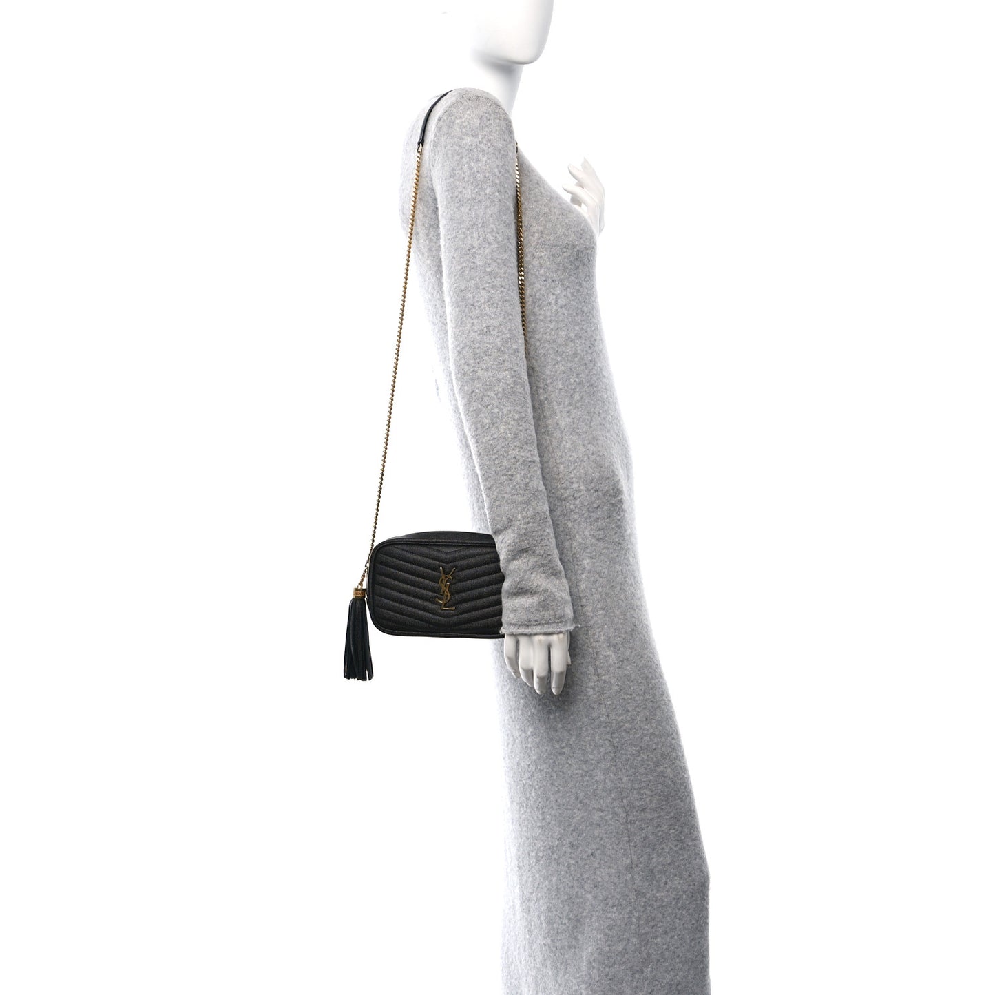 Grain De Poudre Matelasse Monogram Mini Lou Camera Bag Black