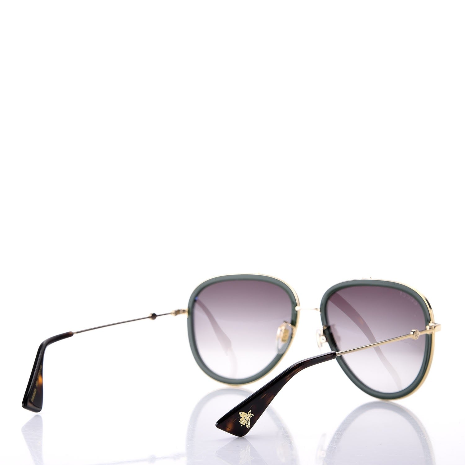 Gucci Web Aviator Sunglasses GG0062S Green Red 4 of 8