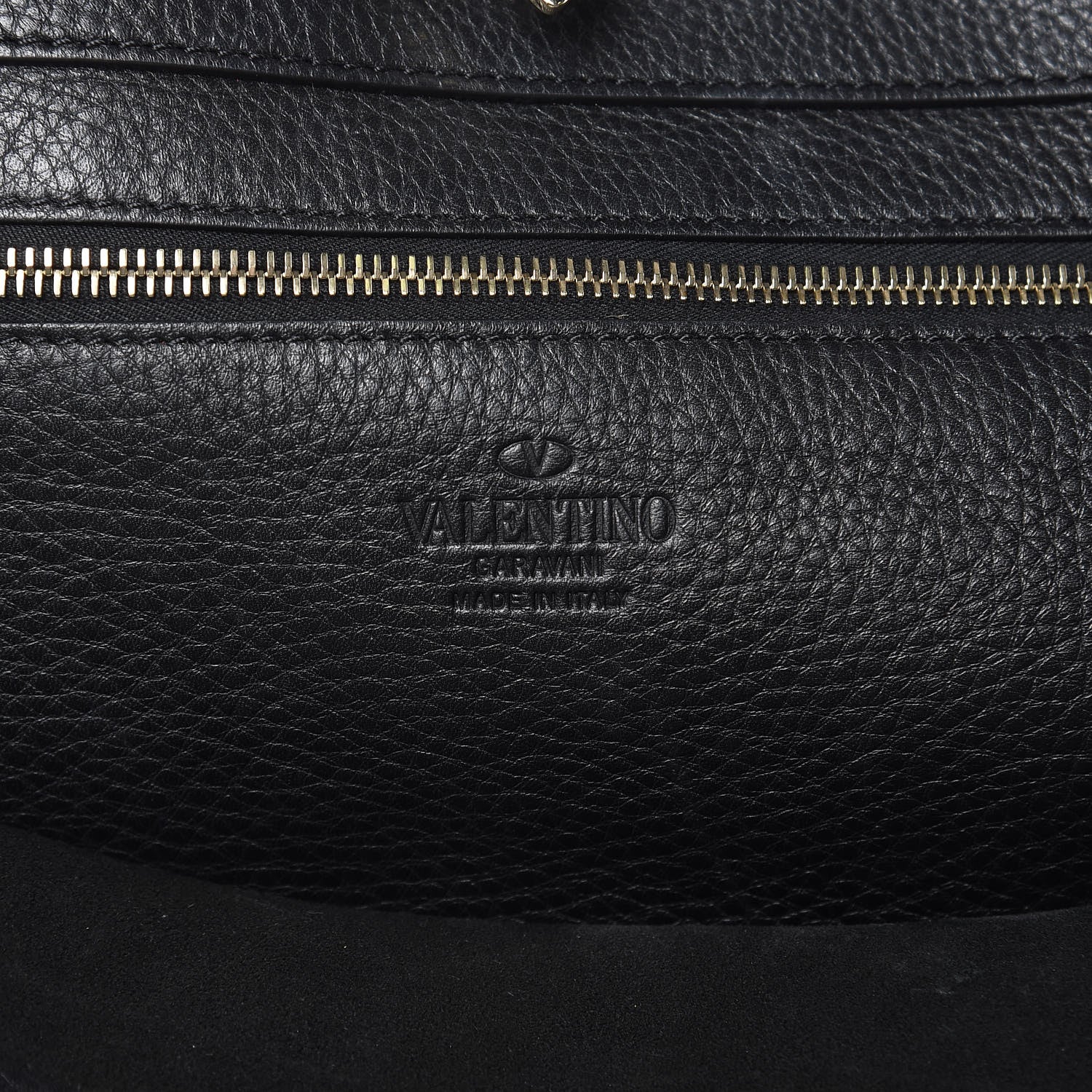 Valentino Garavani Alce Printed Calfskin Medium Rockstud Tote Black 6 of 10