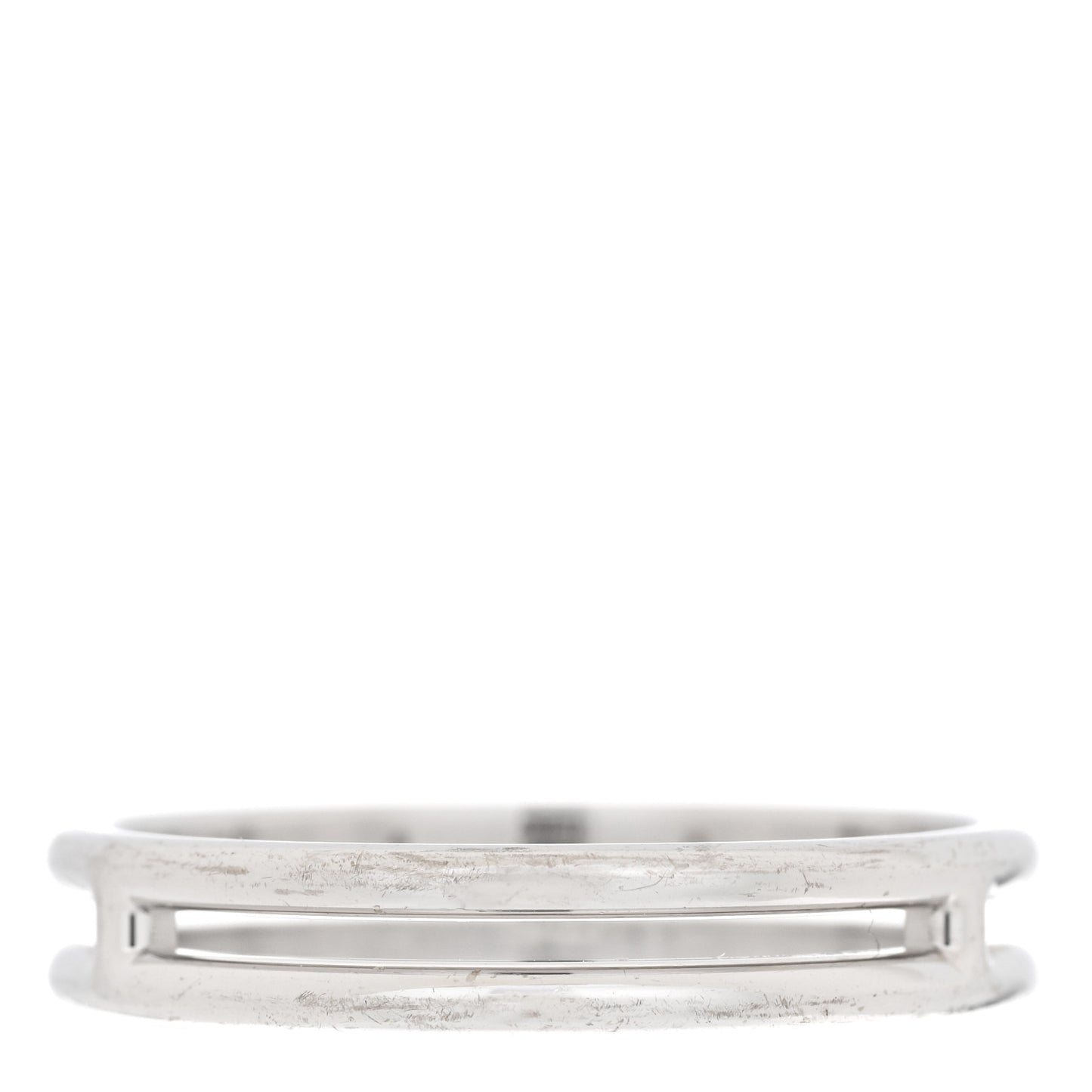 18K White Gold Ariane Wedding Band Ring 54 7