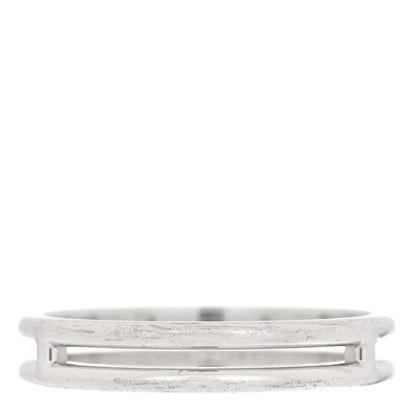 Hermes 18K White Gold Ariane Wedding Band Ring 54 7 3 of 5