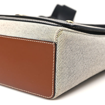 Burberry Canvas Horseferry Print Note Crossbody Bag Grey Black 9 of 10