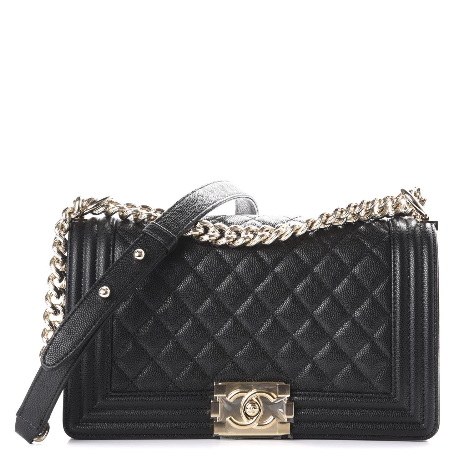 Chanel Caviar Quilted Medium Boy Flap Black 1 of 10
