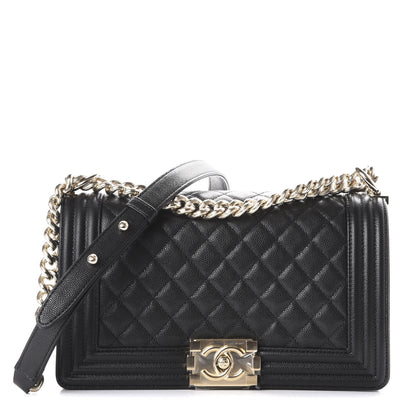 Chanel Caviar Quilted Medium Boy Flap Black 1 of 10
