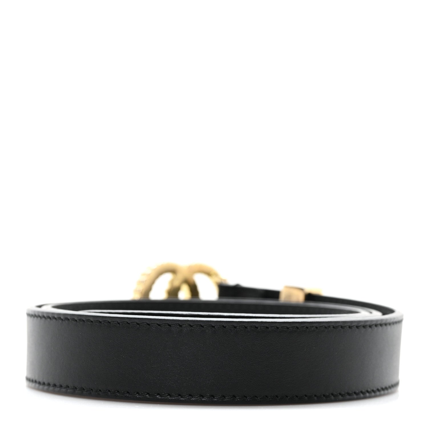 Gucci Moon Calfskin Torchon Double G 25mm Belt 80 32 Black 2 of 5