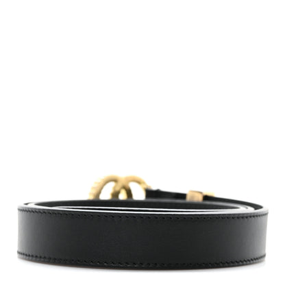 Gucci Moon Calfskin Torchon Double G 25mm Belt 80 32 Black 2 of 5